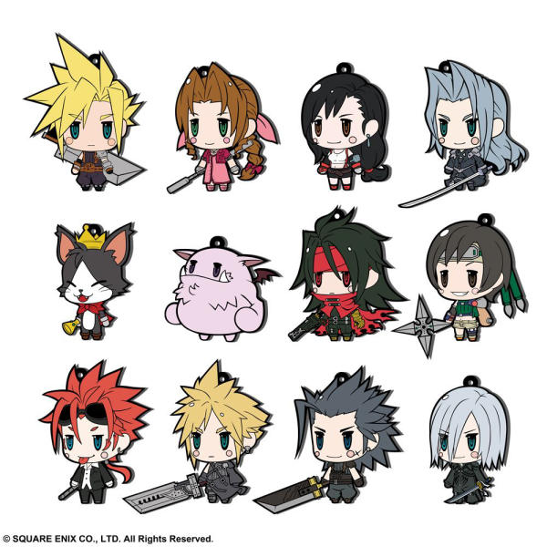 1 x Japanese Version FINAL FANTASY TRADING RUBBER STRAP CHARM Square Enix FF VII EXTENDED EDITION (1 Random Blind) Available KAYYS Collection Montreal anime store